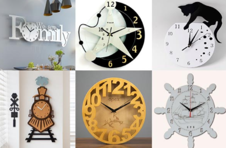 激光雕刻掛鐘，一寸光陰一寸金